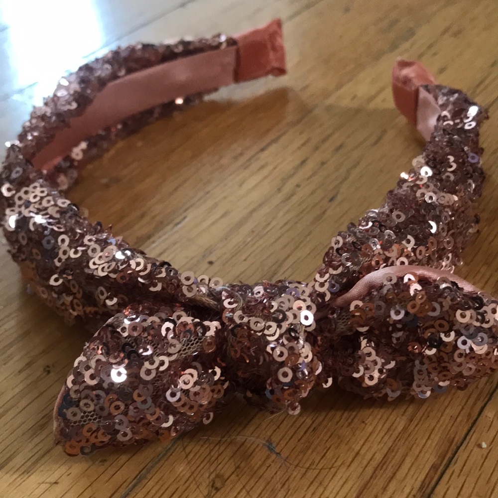 Sequin bow headband